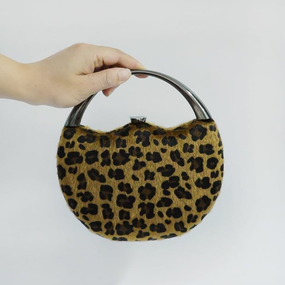 Versatile Leopard Print Evening Bag - Top Handle … - image 7